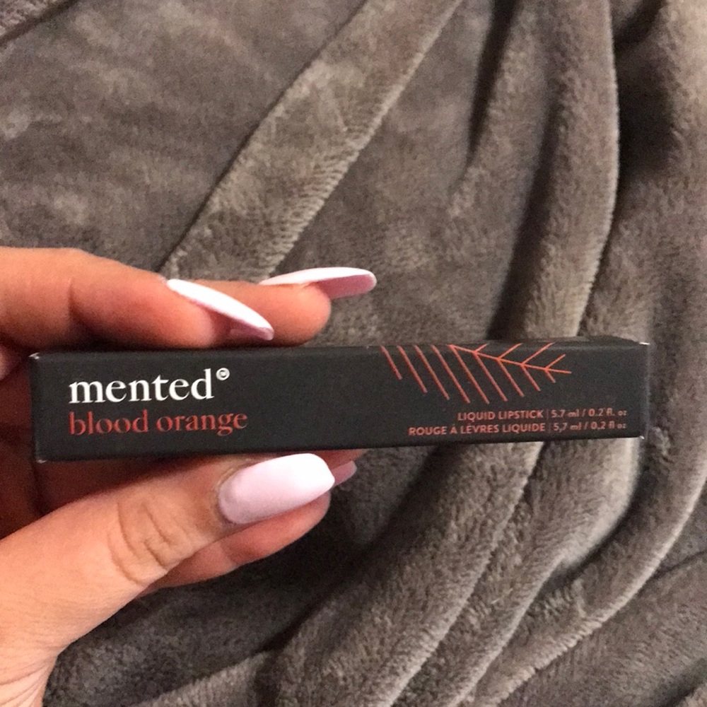 Minted blood orange liquid lipstick